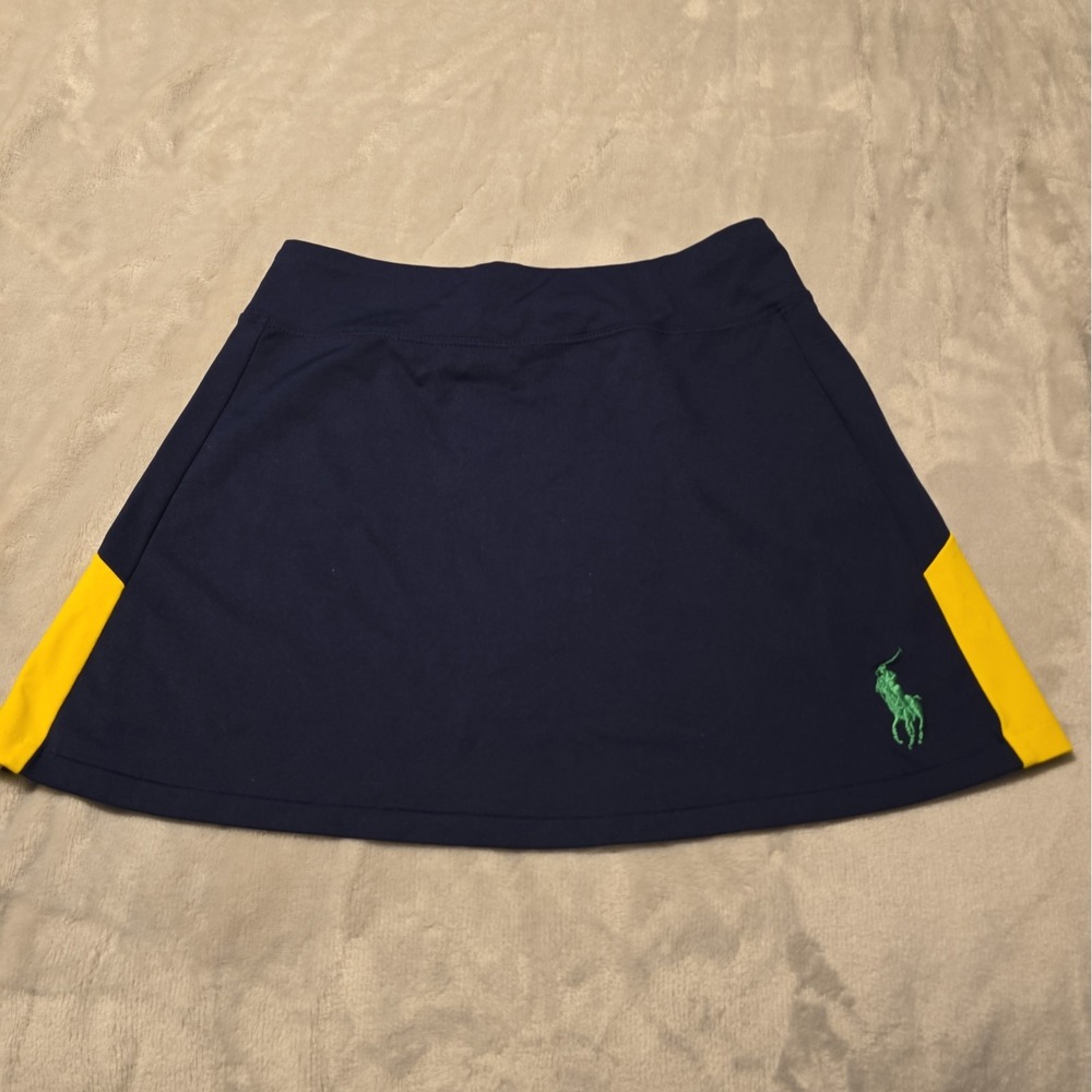 Ralph Lauren Polo Skirt Skort Tennis Small Pickleball Navy Big Pony Wimbledon